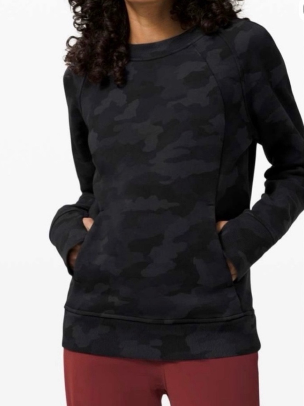 Lululemon camo scuba crew